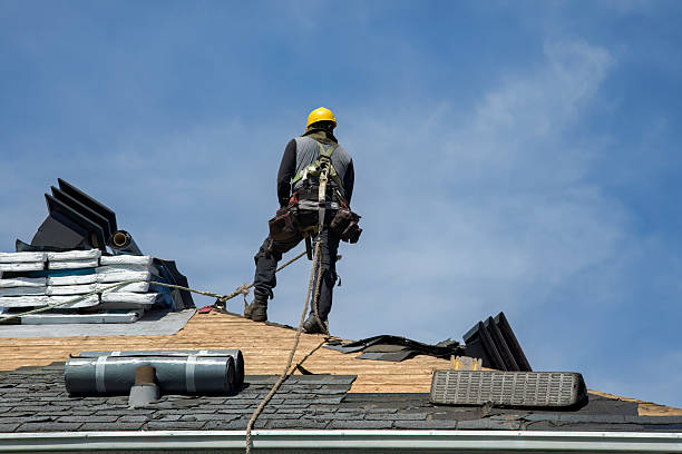 Professional Gutter Installation technician working in Herndon, KY